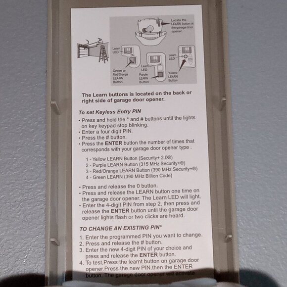 🎯 NIB Universal Garage Door Wireless Keypad - Picture 9 of 16